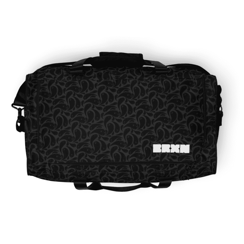 Black BRXN Block Glob Duffle Bag Top