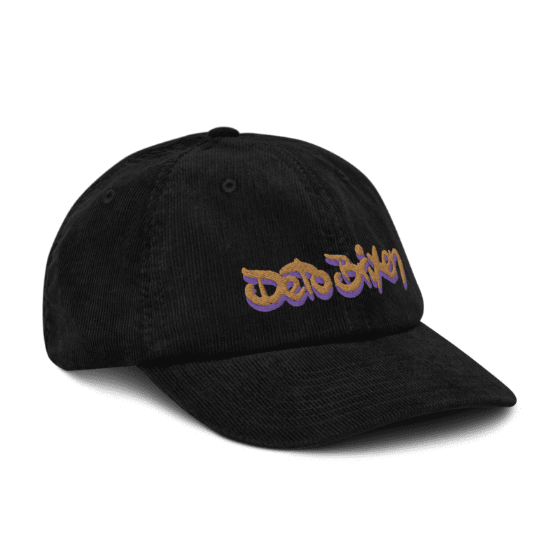 DB Raised Corduroy Black Dad Hat Front