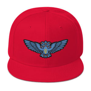 Red Plucky Seven Snapback Front