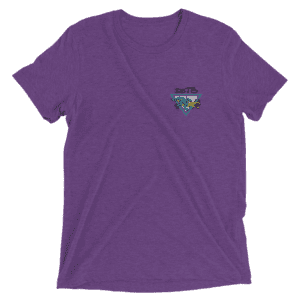 Unisex Tri Blend T Shirt Purple Front Image