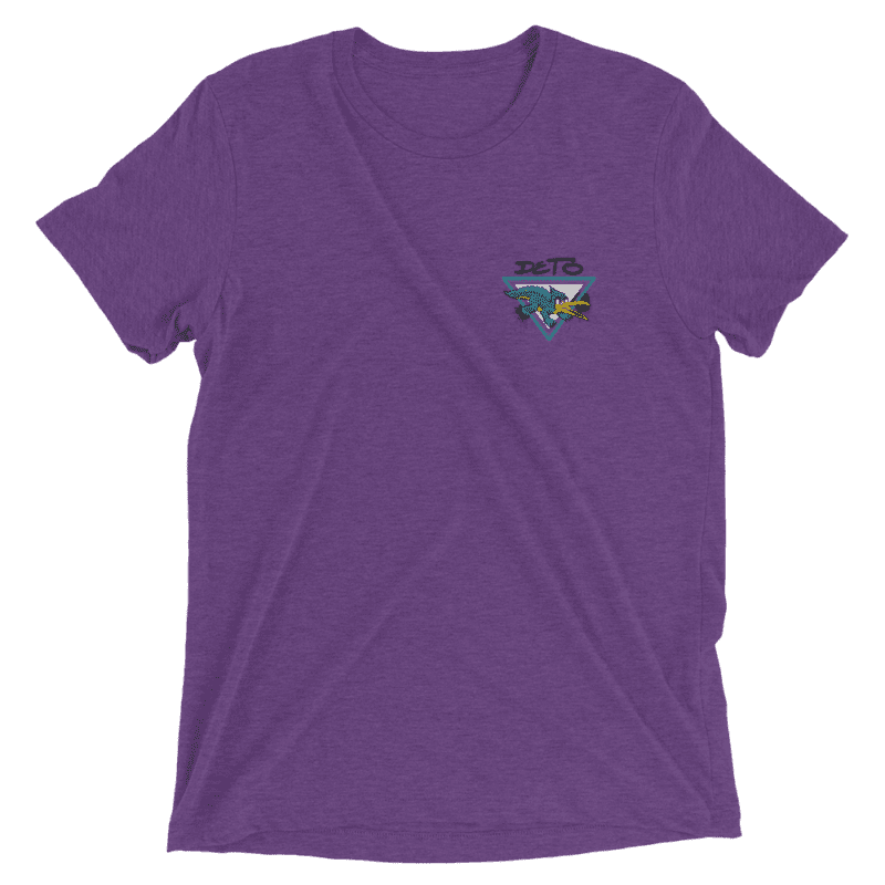 Unisex Tri Blend T Shirt Purple Front Image