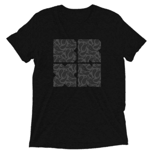 Unisex Tri Blend T Shirt Black Front Image